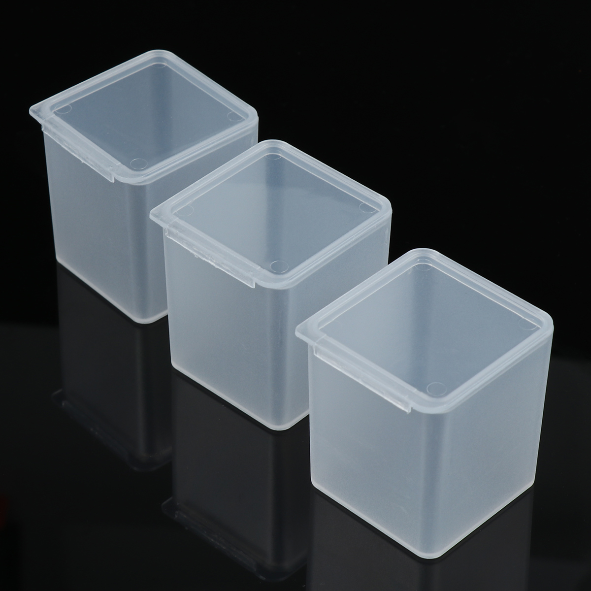 12pcs Plastic Beads Organizer Multipurpose Storage Boxes Square Case  Container with Lid